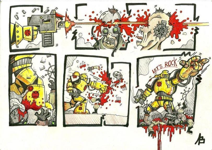 Warhammer 40K Комикс приколы Angry Marines злобномарины