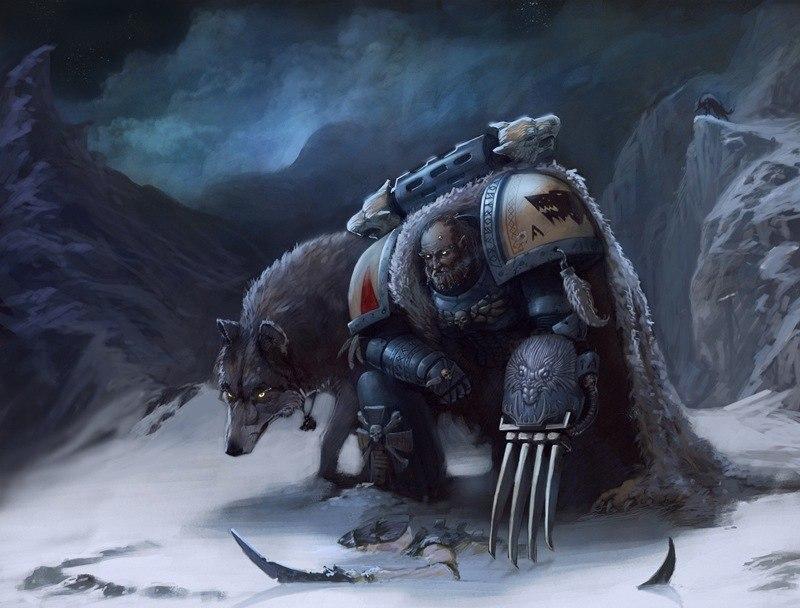 Арт Warhammer 40K Империя Space Wolves
