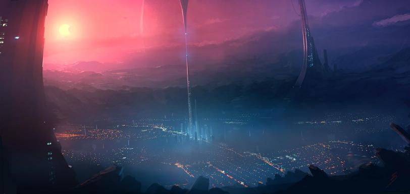 Арт Красивые картинки Scifi город будущего