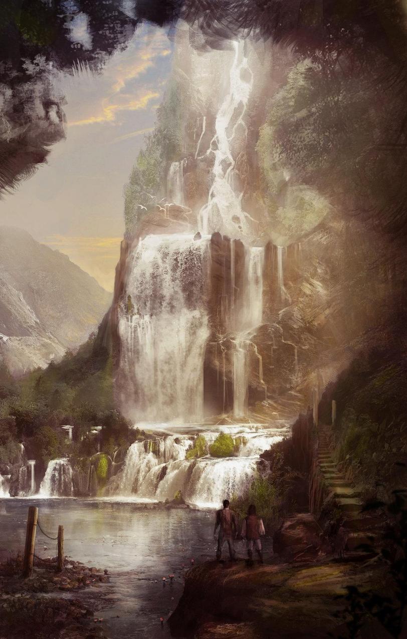 Арт Красивые картинки Природа кликабельно водопад