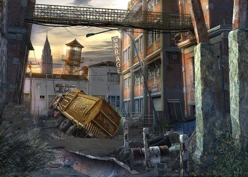 Арт Мрачные картинки Постапокалипсис Fallout кликабельно