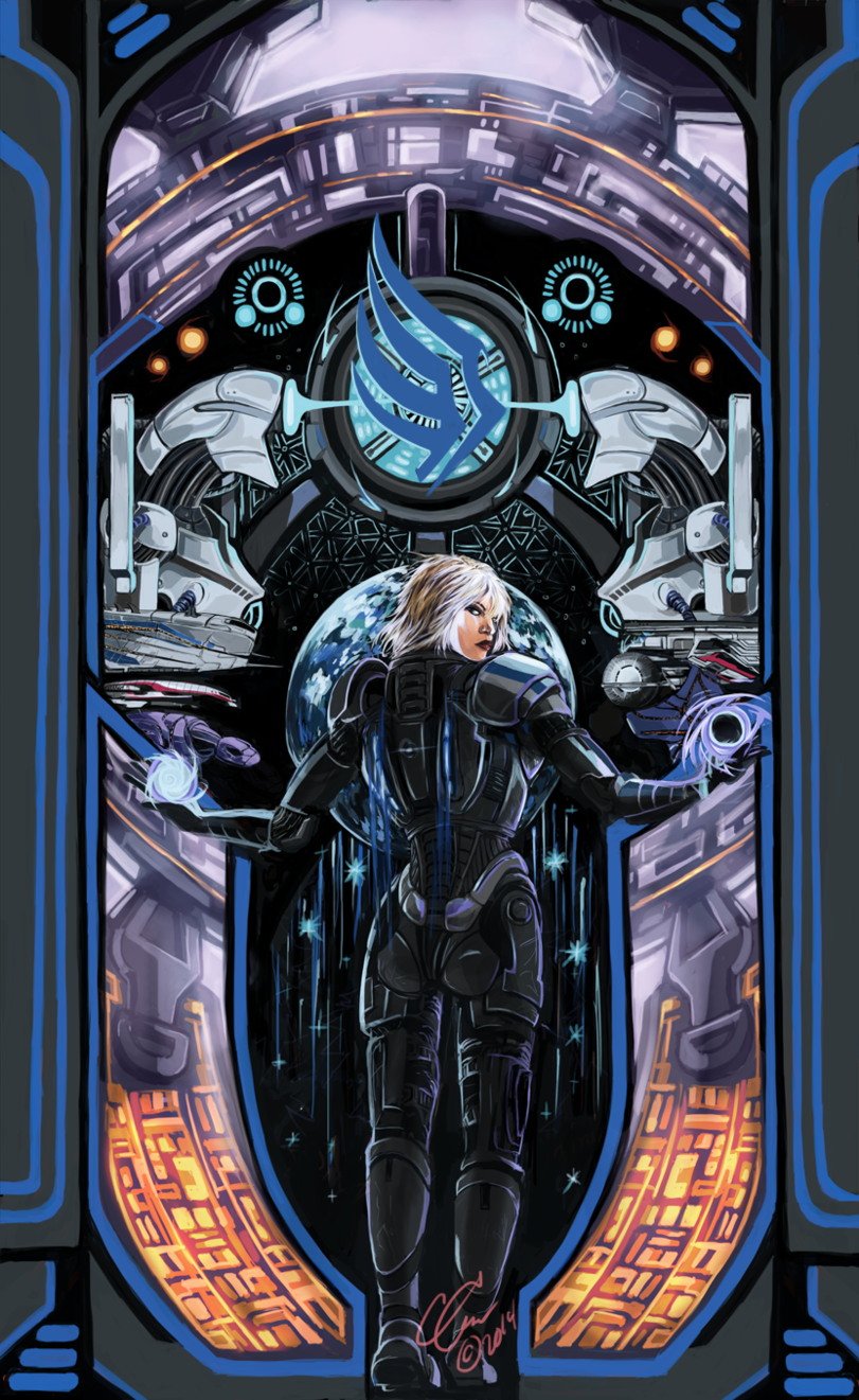 Красивые картинки Арт Sci-fi Mass Effect FemShep