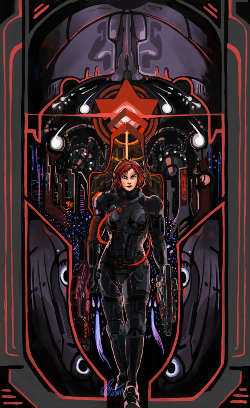 Красивые картинки Арт Sci-fi Mass Effect FemShep