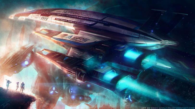 Красивые картинки Арт Sci-fi Mass Effect SSV Normandy