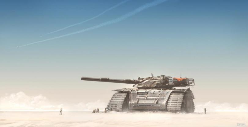 Красивые картинки Арт Sci-fi танк