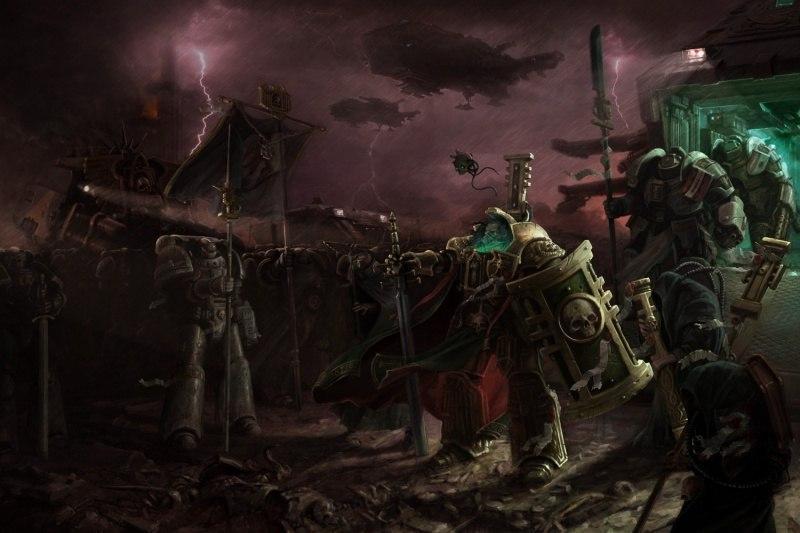 Красивые картинки Арт Warhammer 40K Серые рыцари Hector Rex