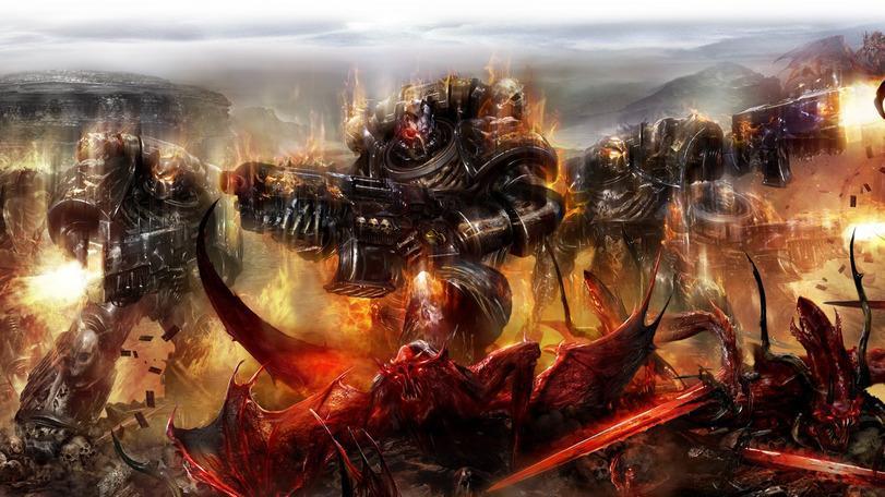 Красивые картинки Арт Warhammer 40K пафос и превозмогание Черные тамплиеры