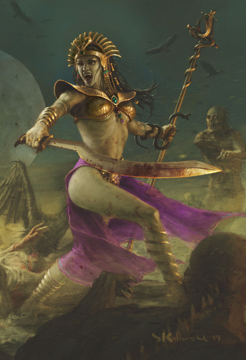 Красивые картинки Арт Warhammer Fantasy Tomb Kings Neferata Королева Проклятых
