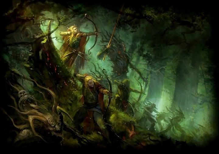 Красивые картинки Арт Warhammer Fantasy Wood Elves Лесные эльфы