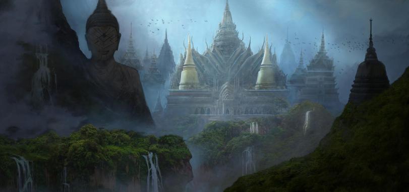 Красивые картинки Арт джунгли Храм