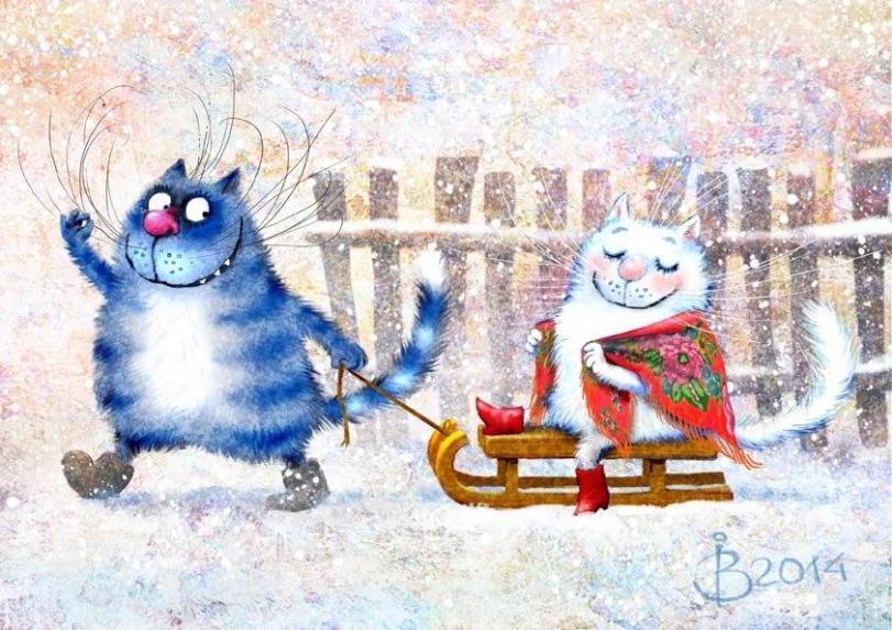 Красивые картинки Арт коты Живность рисунок кот Милота синие коты