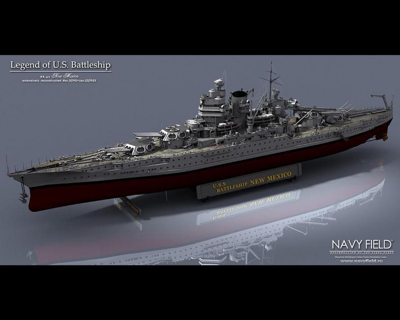 Красивые картинки Обои 3D графика рендер линкор Navy Field