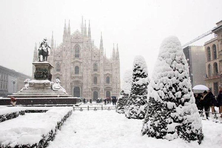 Красивые картинки Пейзаж Зима снег Италия