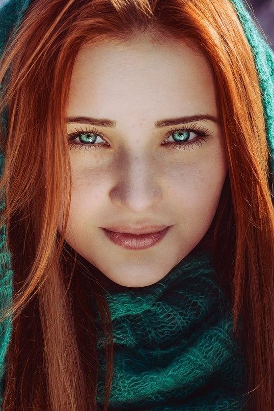 Красивые картинки Фото Девушка няша Красивое лицо рыжая