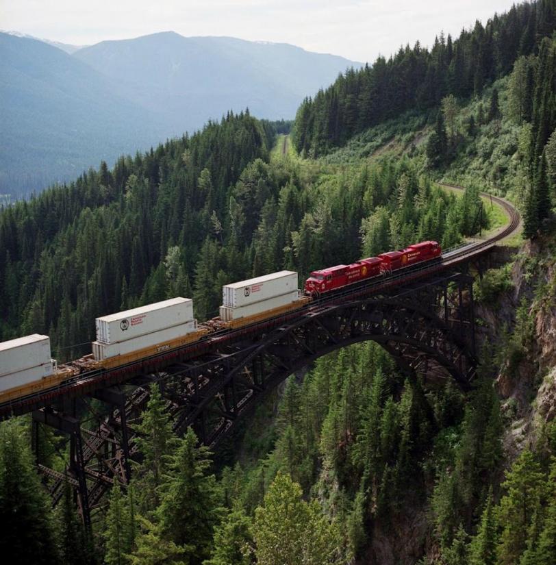 Фото Красивые картинки Природа Канада Тихоокеанская железная дорога